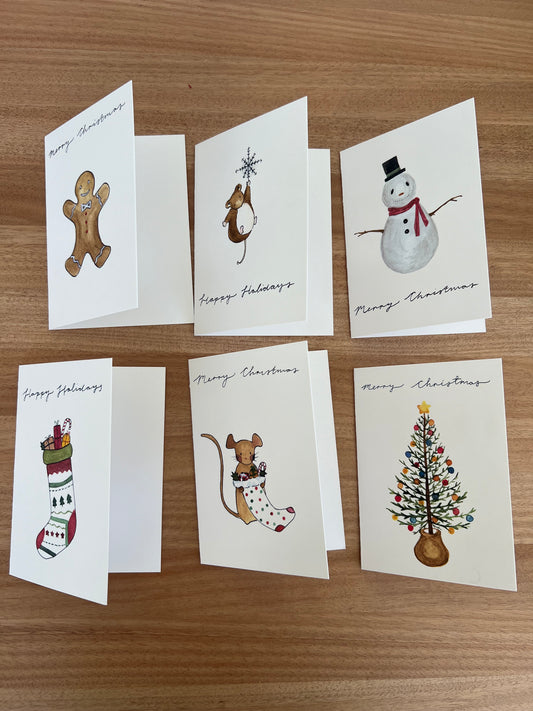 Set of 6 Holiday Cards